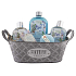 Bohemia Gifts Totes Meer Totes Meer, Algen und Salzextrakt Duschgel 250 ml + Haarshampoo 250 ml + Toilettenseife 100 g + Badeschaum 500 ml + funkelnde Bombe + Blechdose für Heimtextilien, Geschenkbox