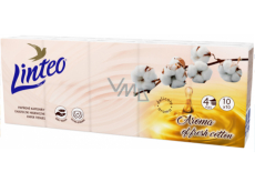 Hygienische Taschentücher von Linteo Premium mit dem Duft von Baumwolle 4 Schichten 10 x 10 Stück