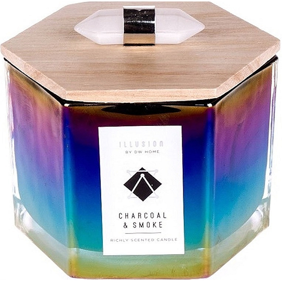DW Home Charcoal & Smoke - Duftkerze nach Holzkohle und Rauch in Glas mit zwei Dochten und Deckel Medium 258,55 g