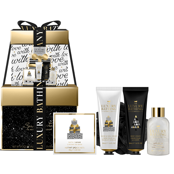 Grace Cole Sparkling Pear and Nektarine Blossom Reinigungsgel 50 ml + Badeperlen 80 g + Hand- und Nagelcreme 50 ml + Körpercreme 50 ml + Reinigungsschwamm, Kosmetikset für Damen