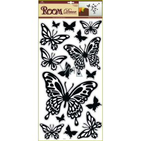 Wandaufkleber Schmetterlinge schwarz 60 x 32 cm