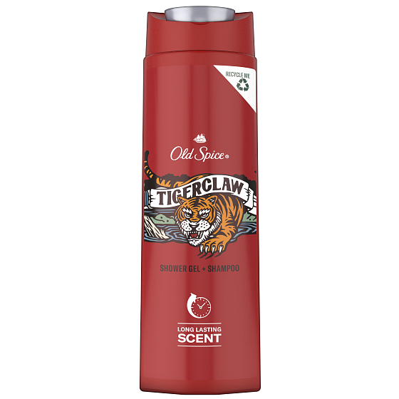 Old Spice TigerClaw 2in1 Duschgel und Shampoo für Männer 400 ml