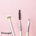 Donegal Jungle Kosmetikpinsel mit hochwertigen synthetischen Borsten für Augenbrauen 14 cm