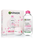 Garnier Skin Naturals Mizellenwasser für empfindliche Haut 400 ml + Botanical Cream mit Rosenwasser Gesichtscreme für trockene und empfindliche Haut 50 ml, Kosmetikset