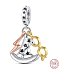 Charm Sterling Silber 925 Harry Potter Hut, Brille, Narbe, 3in1 Armband Anhänger