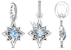 Charms Sterling Silber 925 Disney Cinderella, blauer Stern, Armband Anhänger