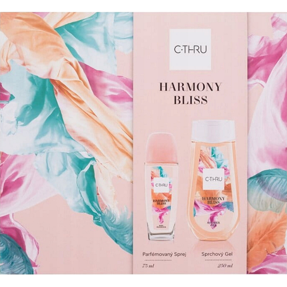 C-Thru Harmony Bliss parfümiertes Deo-Glas 75 ml + Duschgel 250 ml, Kosmetikset für Frauen