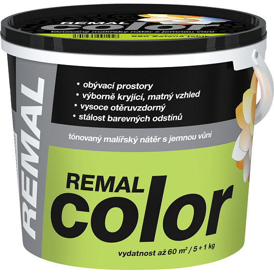 REMAL Color Malfarbe für Wände 590 grüne Apfel, 5 + 1 kg