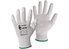 Brita CXS White pracovní rukavice, bílé, máčené v polyuretanu, velikost 7, 1 pár