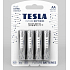 Tesla SILVER+, AA Taschenbatterie, 4 Stück