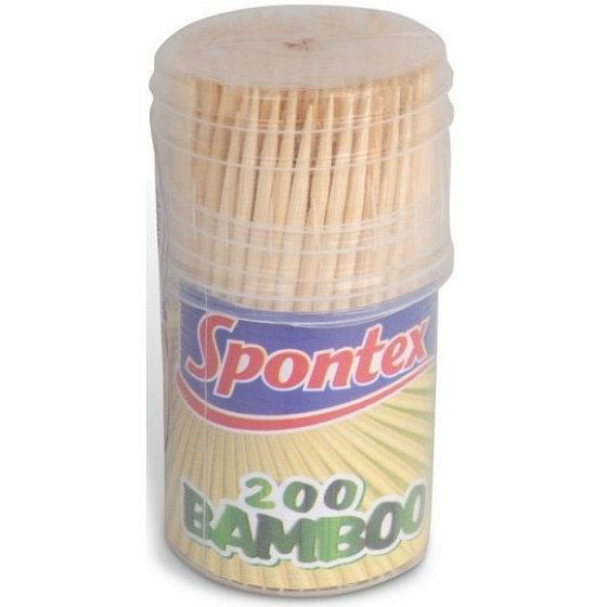 Spontex Zahnstocher Bambus 200 Stück Box