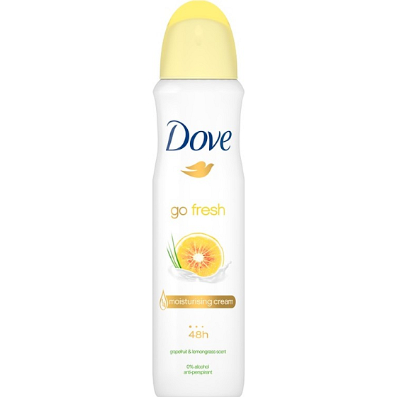 Dove Go Fresh Peeling Grep & Lemon Grass Antitranspirant Deodorant Spray für Frauen 150 ml