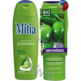 Mitia Soft Care Oliven & Milch Duschgel 400 ml + pflegende Körperlotion 400 ml, Kosmetikset