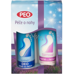 Astrid Peo Erfrischendes Deo-Fußspray mit antibakteriellem Inhaltsstoff 150 ml + Peo Lavendel-Fußpflegecreme 100 ml, Kosmetikset