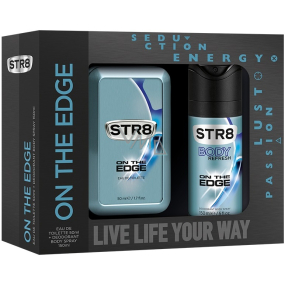 Str8 On The Edge Eau de Toilette für Männer 50 ml + Deodorant Spray 150 ml, Geschenkset