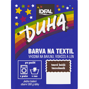 Ideal Duha dunkelbraun, Textilfarbe für Baumwolle, Viskose und Leinen, für 300 g Stoff, 15 g