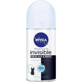 Nivea Invisible Black & White Reines Antitranspirant zum Aufrollen für Frauen 50 ml