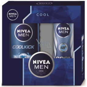 Nivea Men Cool Kick Antitranspirant Spray 150 ml + Duschgel 250 ml + Men Creme 30 ml, Kosmetikset