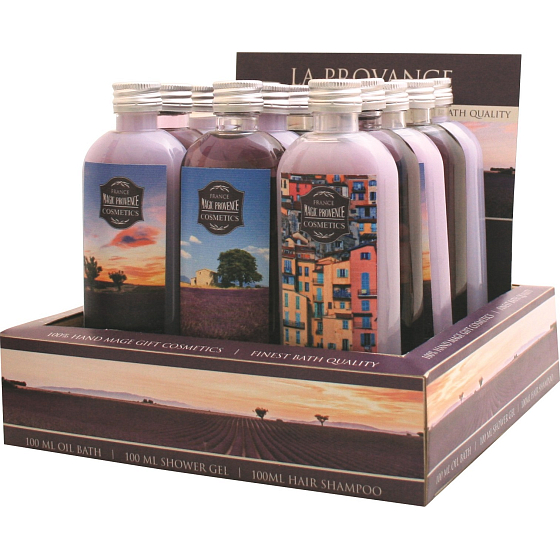 Bohemia Gifts Lavendel La Provence Display Duschgels mischen 15 x 100 ml
