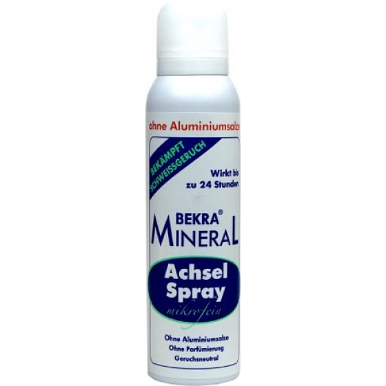 Bekra Mineral Achsel Mineral natürliches Deodorant ohne Aluminiumspray 150 ml