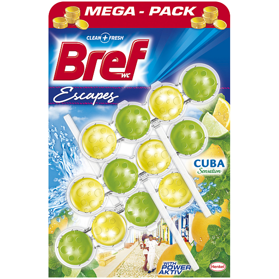Bref Escapes Power Active Cuba Sensation WC-Block 3 x 50 g