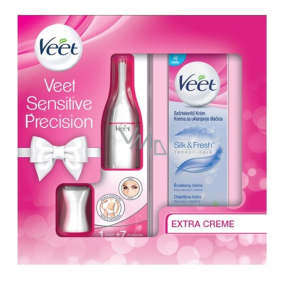 Veet Sensitive Precision Elektroschneider + Silk & Fresh Enthaarungscreme für empfindliche Haut 100 ml, Kosmetikpatrone