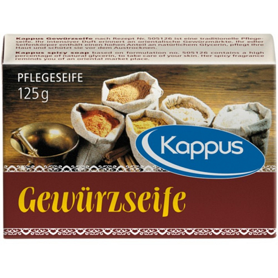 Kappus Spicy - Spices Toilettenseife mit hohem Anteil an reinen Pflanzenölen 125 g