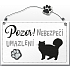 Nekupto Pets Holzschild weiß, Katze 155 x 98 x 5 mm