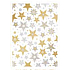 Ditipo Geschenkpapier 70 x 200 cm Luxus Sterne aus Weißgold und Silber