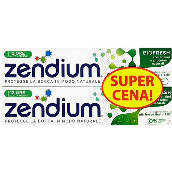 Zendium BioFresh Zahnpasta mit Fluor bringt bis zu 12 Stunden frischeren Atem, bekämpft Mundgeruch 2 x 75 ml, Doppelpackung