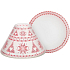 Yankee Candle Red Nordic Frosted Glass Schirm und Teller groß für mittelgroße und große Duftkerzen Classic 10 x 15 cm (Schirm), 15 x 15 cm (Teller)