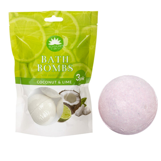 Elysium Spa Kokosnuss- und Limetten-Kugelbombe 3 x 50 g