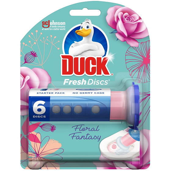 Duck Fresh Discs Floral Fantasy WC-Gel für hygienische Sauberkeit und Frische Ihrer Toilette 36 ml