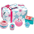 Bomb Cosmetics Im siebten Himmel funkelnde Ballistik 160 g + Glycerinseife 100 g + Ballistik 140 g + Block 30 g + Cupcake 30 g, Kosmetikset