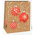 Ditipo Geschenkpapiertüte 26,4 x 13,6 x 32,7 cm Weihnachten braun - rote Flasche