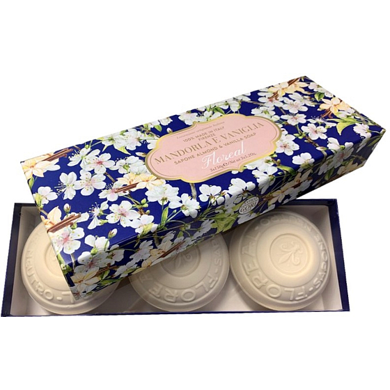 Antico Saponificio Gori Floreal Mandorla e Vaniglia handgemachte italienische Seife 3 x 150 g
