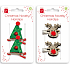 Heftklammern mit Weihnachtsmotiv Rentier, Bäume 4 cm 2 Stück
