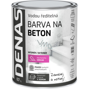 DENAS NA BETON vrchní barva na beton, 0110 šedý, 0,7 kg DENAS NA BETON vrchní barva na beton, 0110 šedý, 0,7 kg
