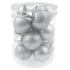 Kolben Mini Silber Mischung von Oberflächen zum Aufhängen von 2,5 cm in einem Zylinder von 12 Stück
