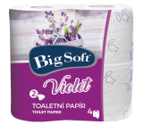 Big Soft Violet parfümiertes Toilettenpapier weiß 2-lagig 190 Stück 4 Rollen