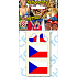 Arch Tattoo Aufkleber für Gesicht und Körper 2 x tschechische Flagge und 2 x Herzen 1 Stück