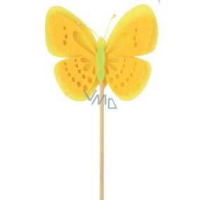 Filz Schmetterling gelbe Aussparung Aussparung 7 cm + Spieße