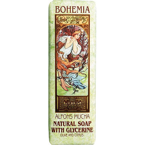 Böhmen Geschenke Alfons Mucha Oliven- und Zitrus-Toilettenseife 125 g