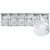 Glasmilchflaschen mit Schneeflocke 4 cm 6 Stück