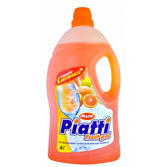 Madel Piatti Fruchtgel Argumi Geschirrspülmittel für Glas, Boden und Boden 4 l