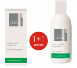 Ziaja Med Antibakterielle leichte Hautcreme gegen Akne 50 ml + Reinigungstonikum für fettige und problematische Haut 200 ml, Duopack