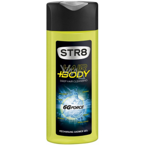Str8 6G Force Duschgel für Körper und Haare für Männer 400 ml
