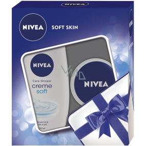Nivea Creme Weiches Duschgel 250 ml + Pflegende Tagescreme für Gesicht, Hände und Körper 100 ml, Kosmetikset