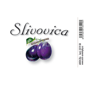 Bogenaufkleber Slivovica großes Etikett 8,5 x 5,5 cm SK 1 Stück