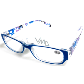 Berkeley Reading Prescription Glasses +1.0 hellblaue Kunststoffseite mit Rechtecken 1 Stück MC2084
